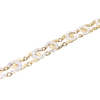 Złota bransoletka z cyrkoniami – elegancki wzór 35925