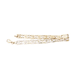 Złota bransoletka z cyrkoniami – elegancki wzór 35925
