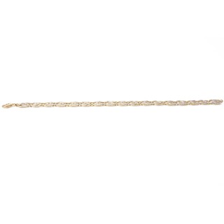 Złota bransoletka z cyrkoniami – elegancki wzór 35925