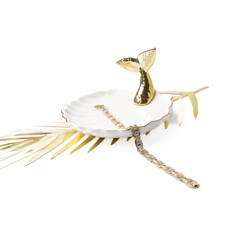Złota bransoletka z cyrkoniami – elegancki wzór 35925