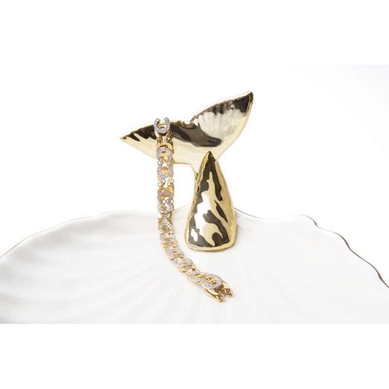 Złota bransoletka z cyrkoniami – elegancki wzór 35925