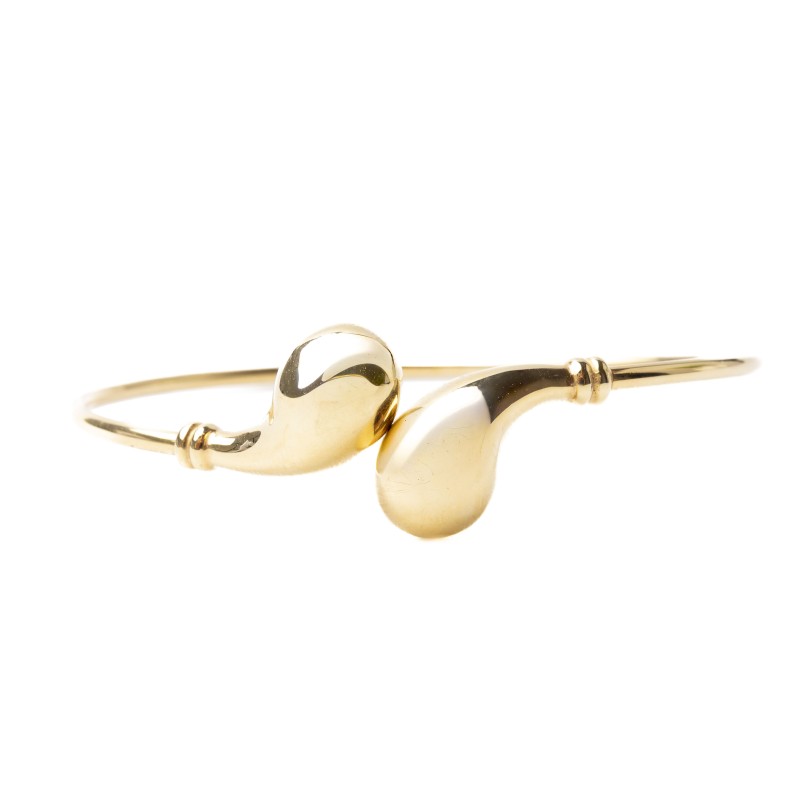 Złota bransoletka sztywna elegancka bangle 8253