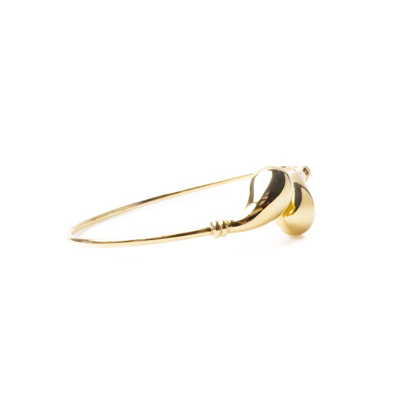 Złota bransoletka sztywna elegancka bangle 8253