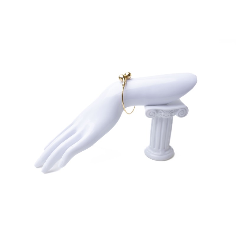 Złota bransoletka sztywna elegancka bangle 8253