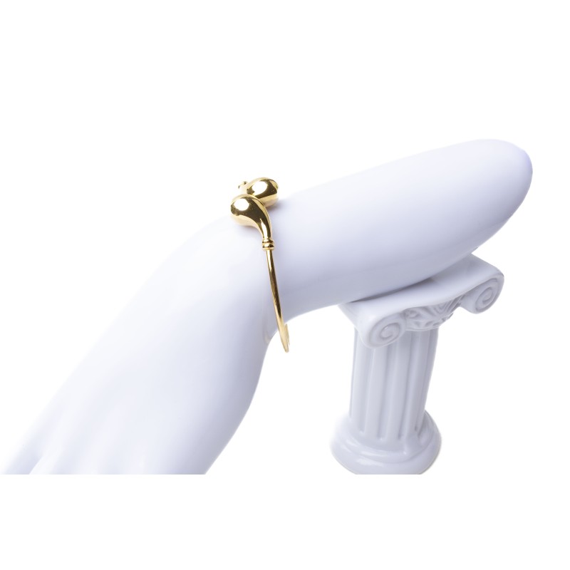 Złota bransoletka sztywna elegancka bangle 8253