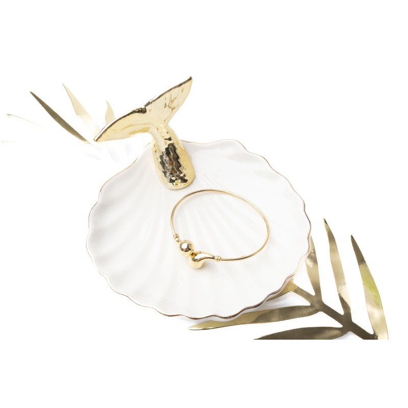 Złota bransoletka sztywna elegancka bangle 8253