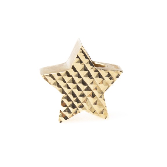 Złota zawieszka charms gwiazda diamentowana S212318