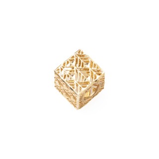 Złota zawieszka charms ażurowa sześcian L818/26