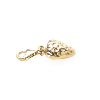 Złota zawieszka Charms truskawka 255523