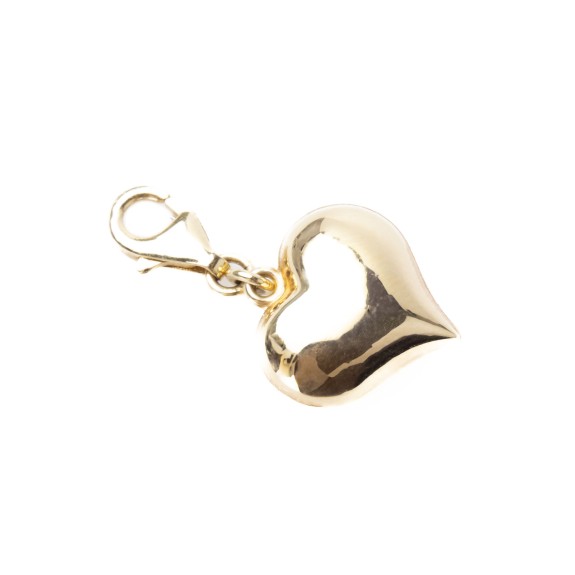 Złota zawieszka charms serce L5341/17