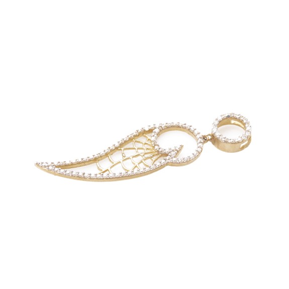 Złota zawieszka charms skrzydło anioła L3892/20