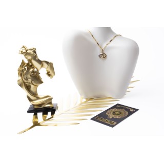 Złota zawieszka dwukolorowa znak zodiaku ryba 51925