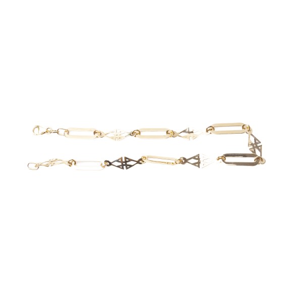Złota bransoletka splot ankier ażurowe ogniwa 525/7 2