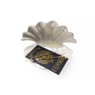 Złota bransoletka z cyrkoniami – splot fantazyjny 377222