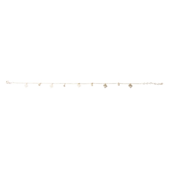 Złota bransoletka z zawieszkami diamentami S58245 2