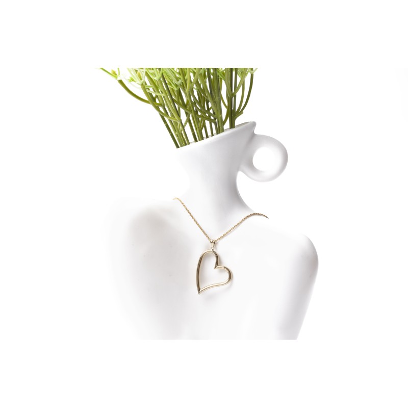 Złota zawieszka serce ażurowe 1425/14