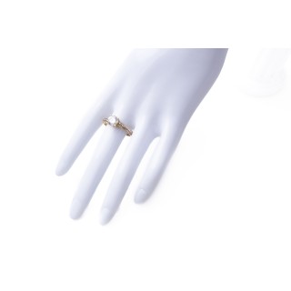 Złoty pierścionek z dużą cyrkonią solitaire 1425/2